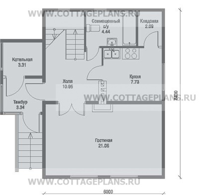 Поэтажные планы проект дома 79-23 общ. площадь 94,94 м2