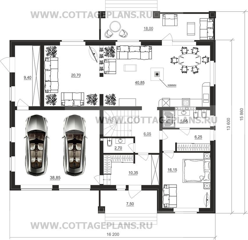 Поэтажные планы проект дома 16-56 общ. площадь 192,00 м2