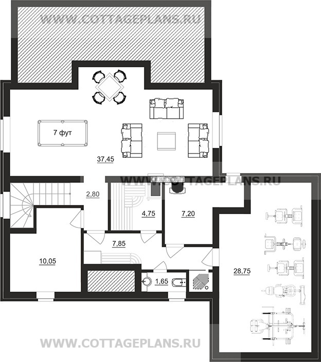 Поэтажные планы проект дома 98-85 общ. площадь 270,80 м2