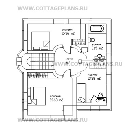 Поэтажные планы проект дома 57-02 общ. площадь 149.5 м2