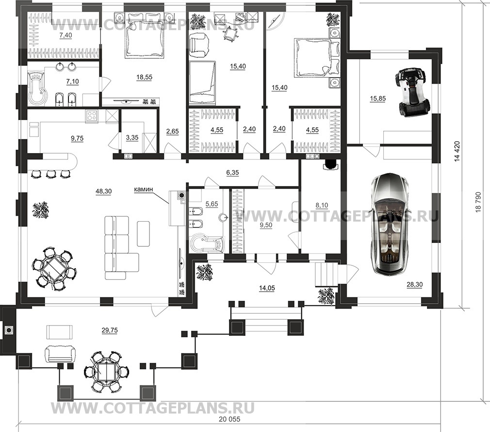 Поэтажные планы проект дома 90-88 общ. площадь 213,15 м2