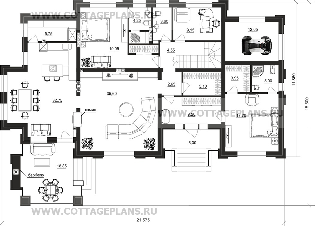 Поэтажные планы проект дома 203-69 общ. площадь 446,7 м2