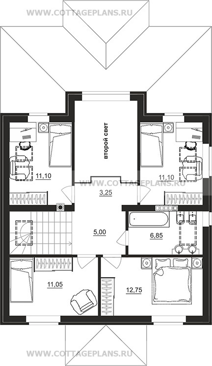 Поэтажные планы проект дома 77-97 общ. площадь 131,10 м2