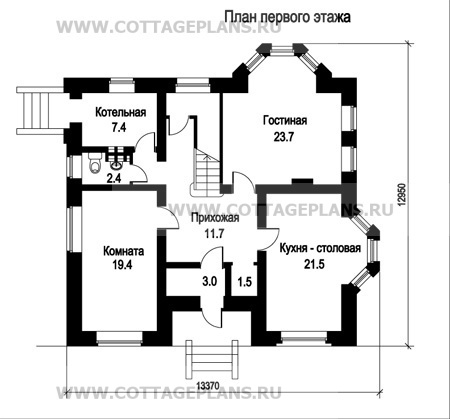 Поэтажные планы проект дома 59-44 общ. площадь 268,8 м2