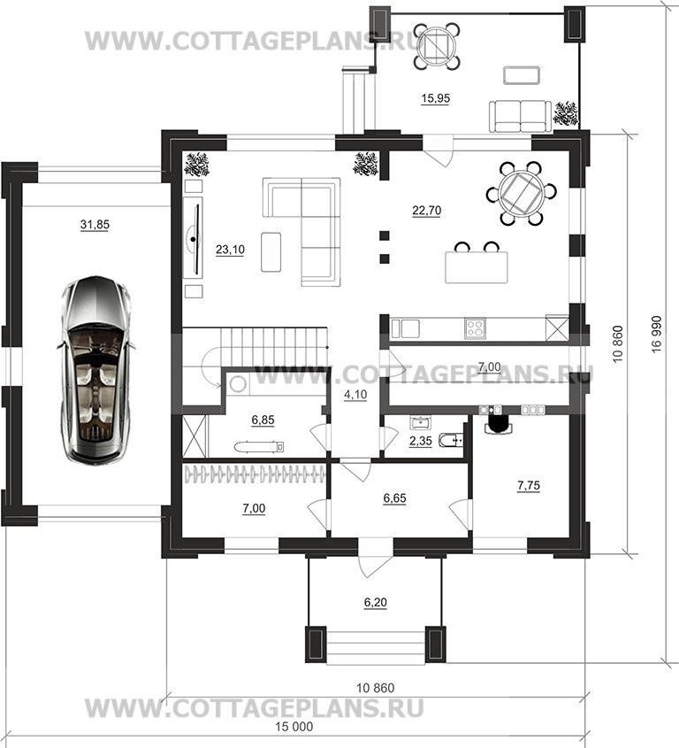 Поэтажные планы проект дома 106-49 общ. площадь 185,80м2