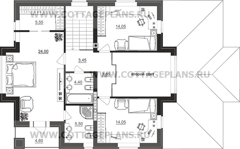 Поэтажные планы проект дома 98-16 общ. площадь 247,25 м2