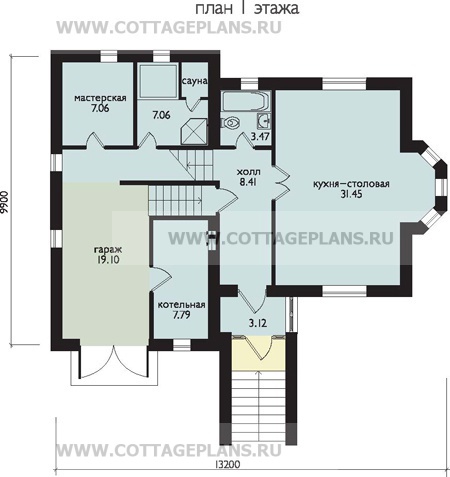 Поэтажные планы проект дома 50-38 общ. площадь 169.3м2