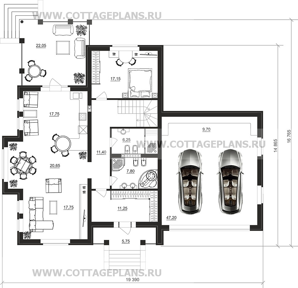 Поэтажные планы проект дома 78-66 общ. площадь 356,10 м2