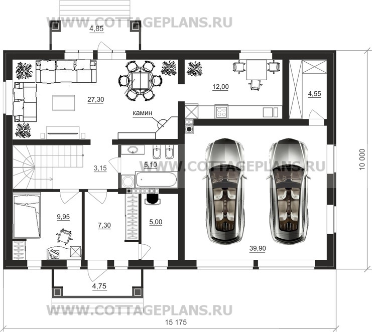 Поэтажные планы проект дома 15-78 общ. площадь 224,60 м2