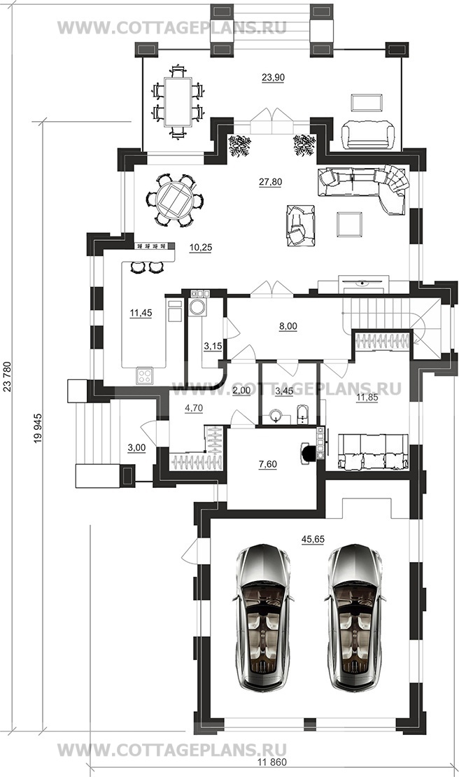 Поэтажные планы проект дома 200-84 общ. площадь 223,20 м2