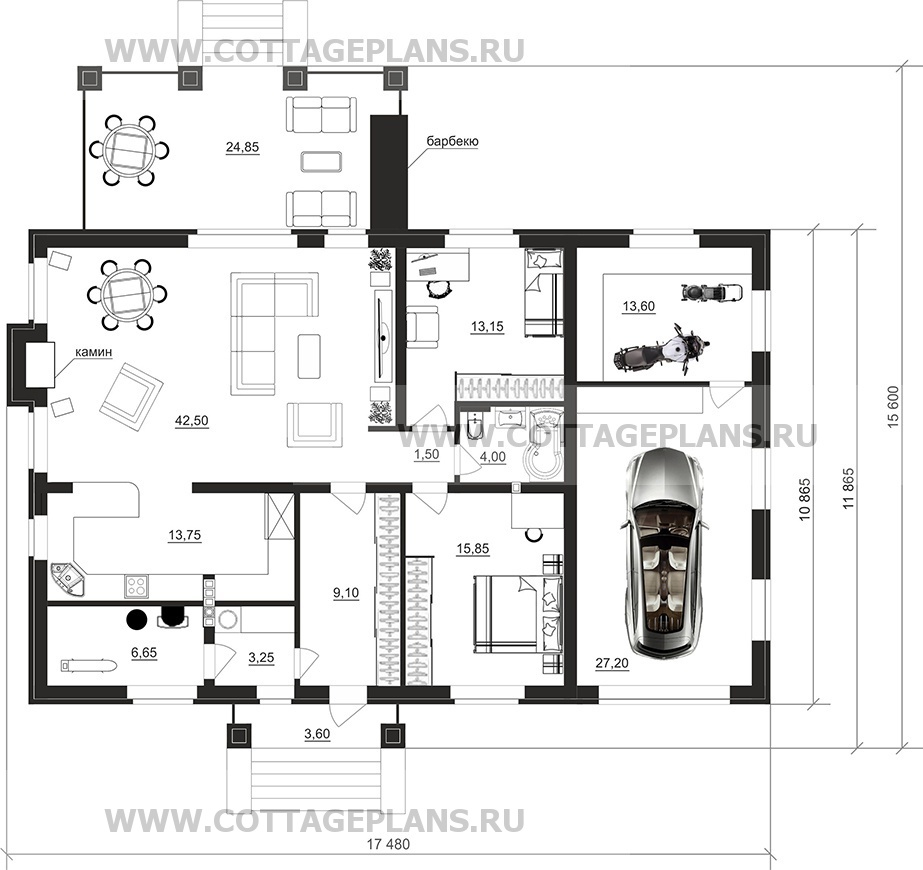 Поэтажные планы проект дома 702-16 общ. площадь 152,25 м2