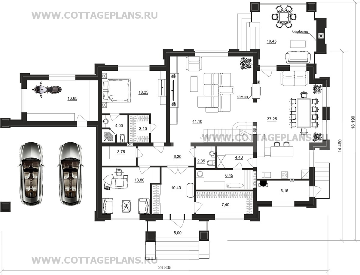 Поэтажные планы проект дома 102-76 общ. площадь 290,4 м2