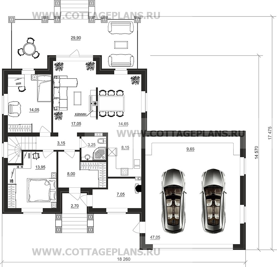 Поэтажные планы проект дома 77-92 общ. площадь 231,75 м2