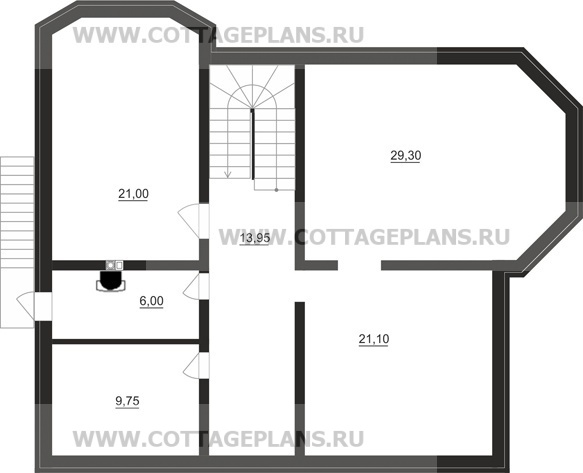 Поэтажные планы проект дома 22-65 общ. площадь 334,00 м2