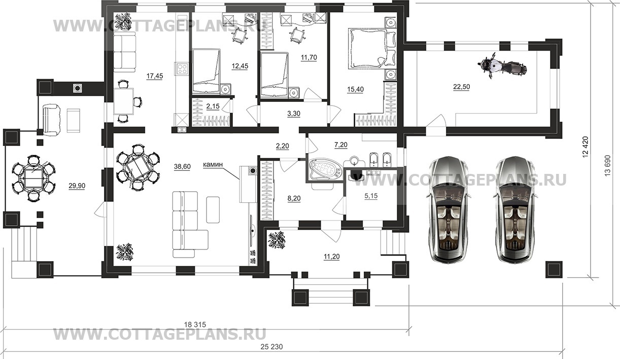 Поэтажные планы проект дома 27-68 общ. площадь 145,40 м2