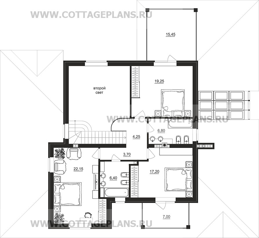 Поэтажные планы проект дома 101-20 общ. площадь 457,55 м2