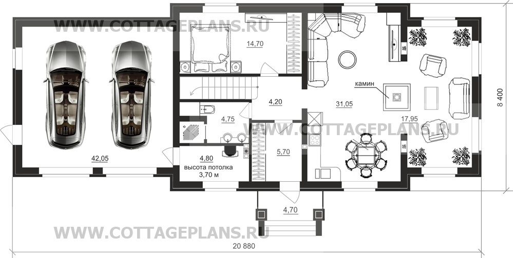 Поэтажные планы проект дома 75-02 общ. площадь 188,15 м2