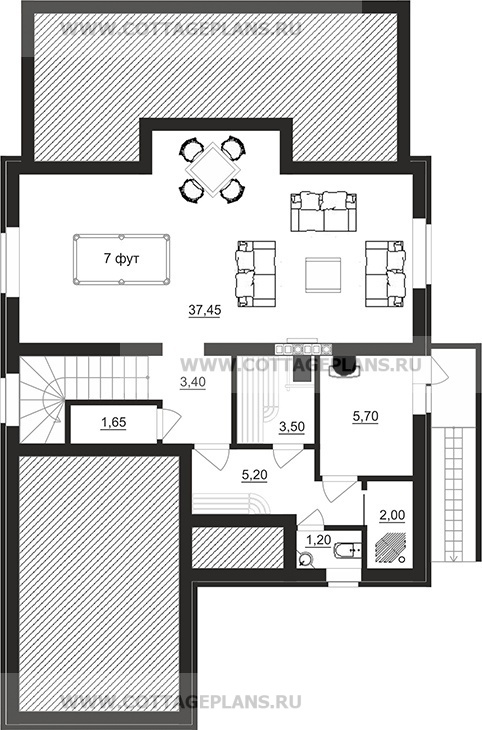 Поэтажные планы проект дома 101-00 общ. площадь 201,60 м2