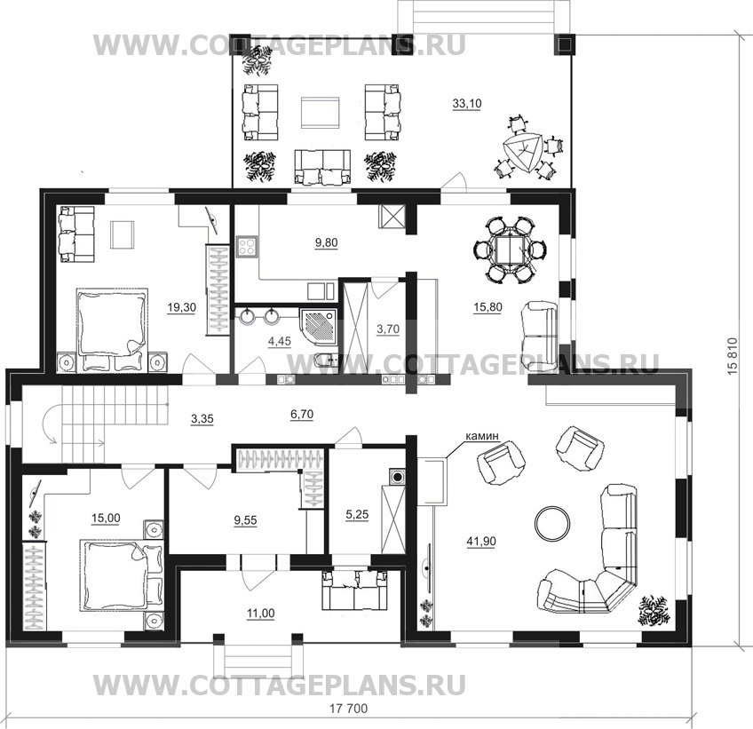 Поэтажные планы проект дома 17-04 общ. площадь 392,50 м2