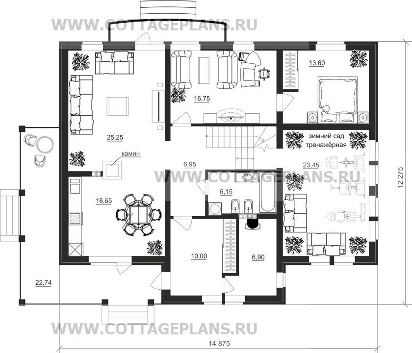 Поэтажные планы проект дома 16-87 общ. площадь 316,85 м2