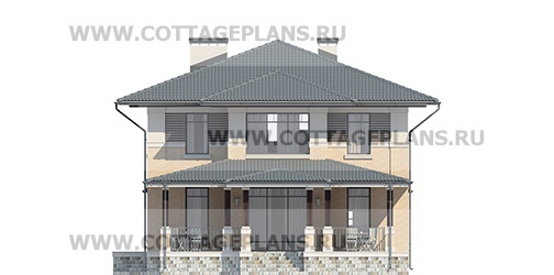 Фасады проект дома 77-18 общ. площадь 156,90 м2