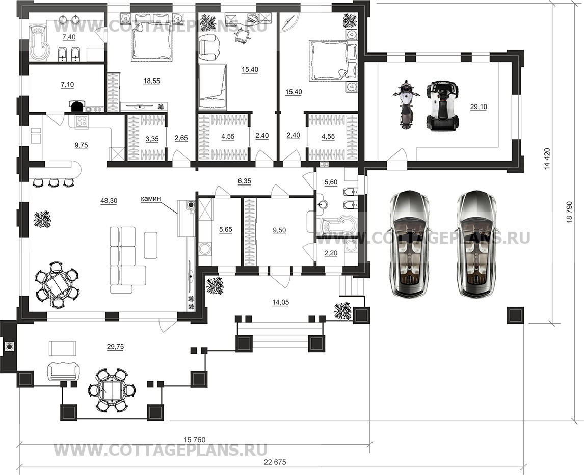 Поэтажные планы проект дома 27-61 общ. площадь 200,20 м2