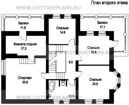 Поэтажные планы проект дома 47-21 общ. площадь 355,11 м2