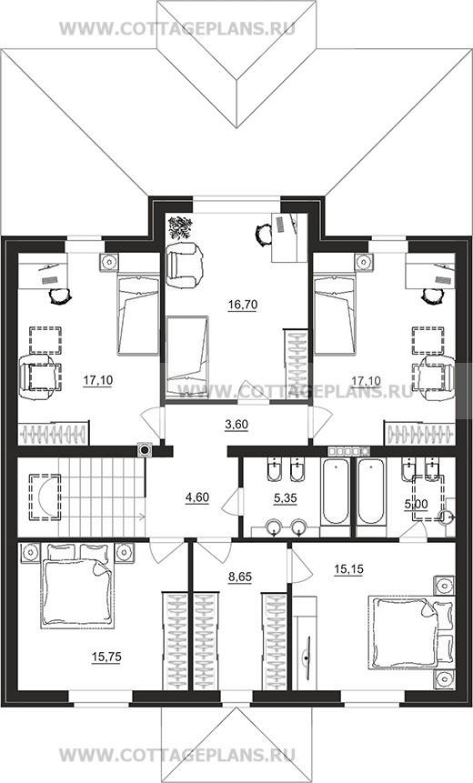 Поэтажные планы проект дома 77-84 общ. площадь 216,25 м2