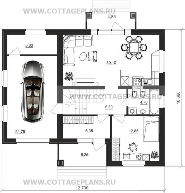 Поэтажные планы проект дома 15-80 общ. площадь 260,85 м2