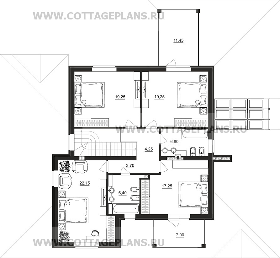 Поэтажные планы проект дома 76-40 общ. площадь 474,45 м2