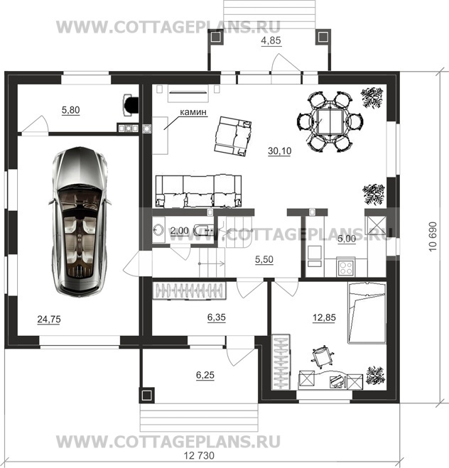 Поэтажные планы проект дома 21-80 общ. площадь 260,85 м2