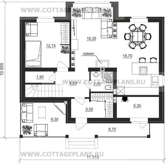 Поэтажные планы проект дома 20-34 общ. площадь 134,35 м2