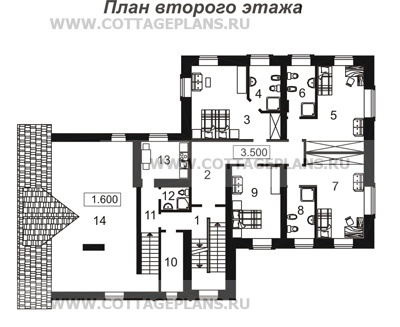 Поэтажные планы проект дома 46-41 общ. площадь 576,5м2