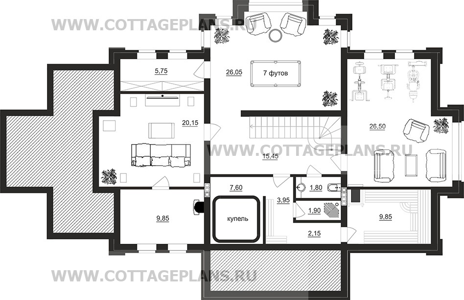 Поэтажные планы проект дома 203-23 общ. площадь 396,15 м2