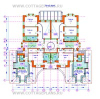 Поэтажные планы проект дома 34-04 общ. площадь 632,3 м2
