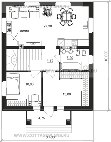 Поэтажные планы проект дома 22-34 общ. площадь 120,15 м2