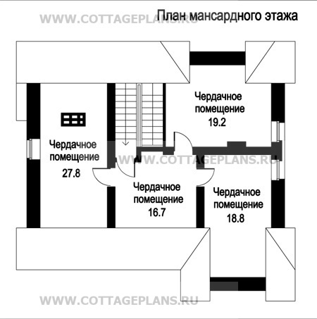Поэтажные планы проект дома 59-44 общ. площадь 268,8 м2