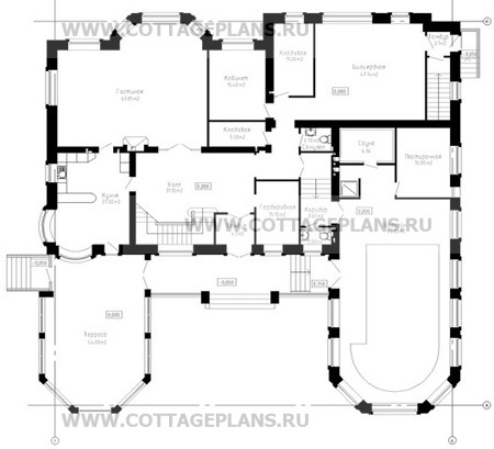 Поэтажные планы проект дома 47-59 общ. площадь 700,8 м2