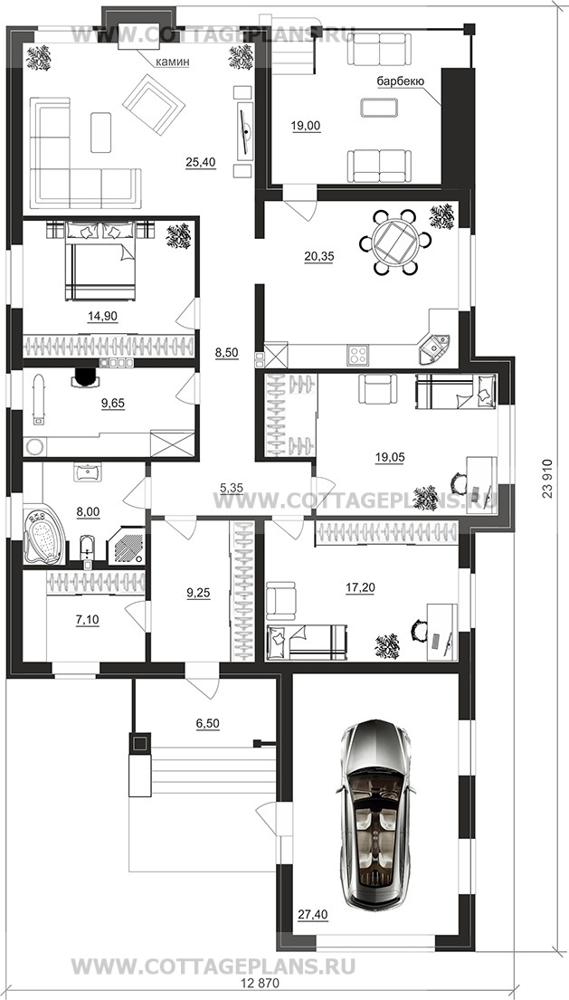 Поэтажные планы проект дома 700-26 общ. площадь 173,40 м2