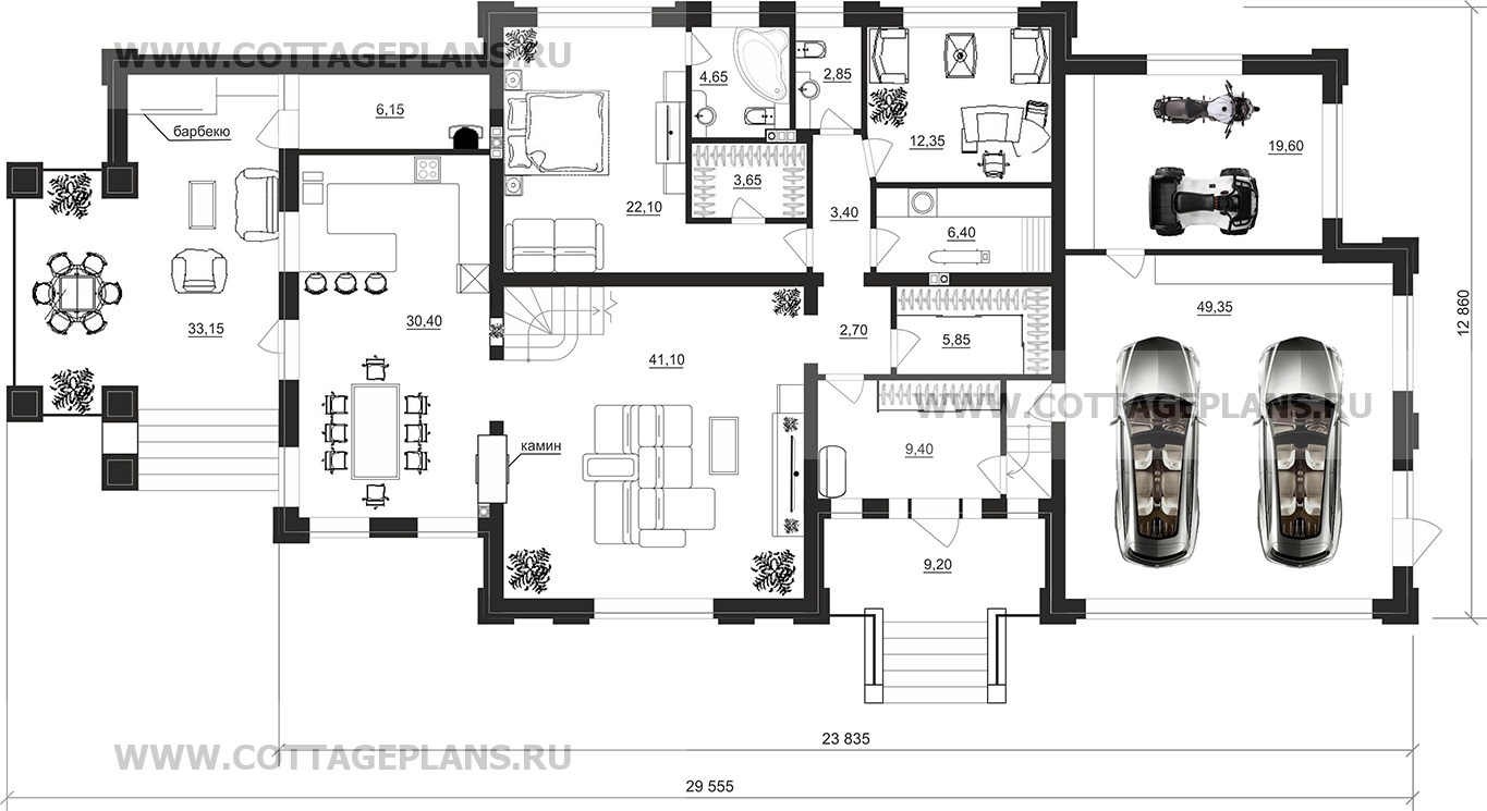 Поэтажные планы проект дома 204-18 общ. площадь 316,75 м2
