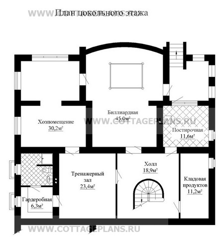 Поэтажные планы проект дома 32-22 общ. площадь 534,1м2