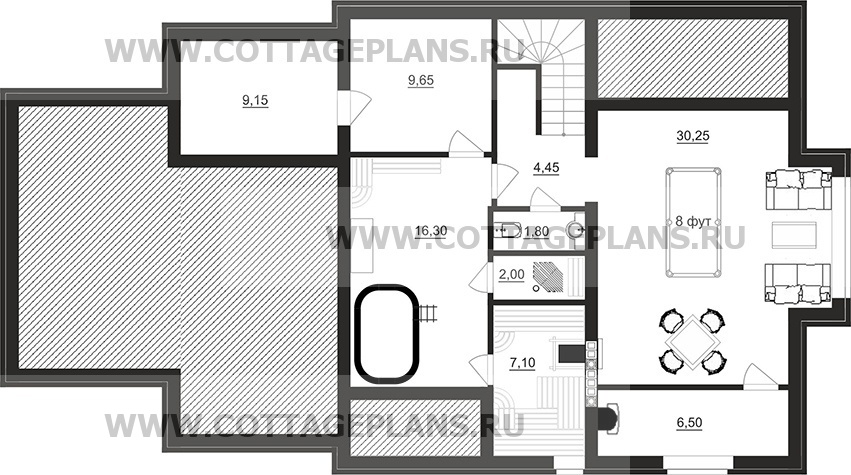 Поэтажные планы проект дома 76-07 общ. площадь 303,30 м2