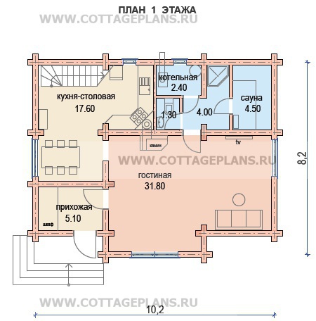 Поэтажные планы проект дома 19-02 общ. площадь 130 м2