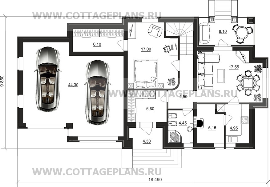 Поэтажные планы проект дома 95-06 общ. площадь 180,15 м2