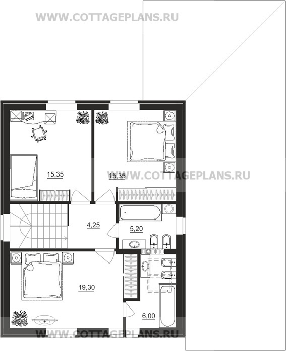 Поэтажные планы проект дома 14-62 общ. площадь 163,50 м2