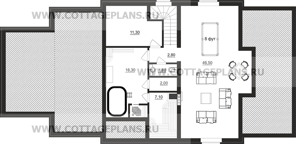 Поэтажные планы проект дома 71-91 общ. площадь 314,15 м2