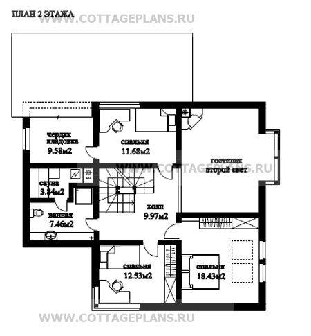 Поэтажные планы проект дома 79-20 общ. площадь 257,7 м2