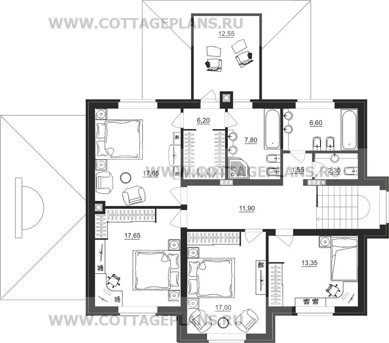 Поэтажные планы проект дома 71-69 общ. площадь 350,40 м2