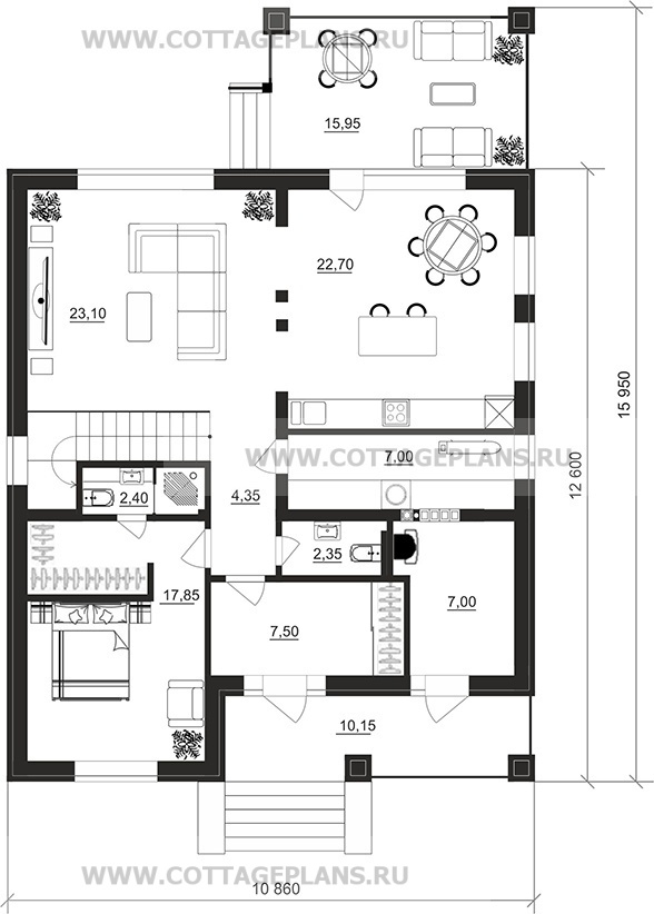 Поэтажные планы проект дома 106-67 общ. площадь 187,55м2