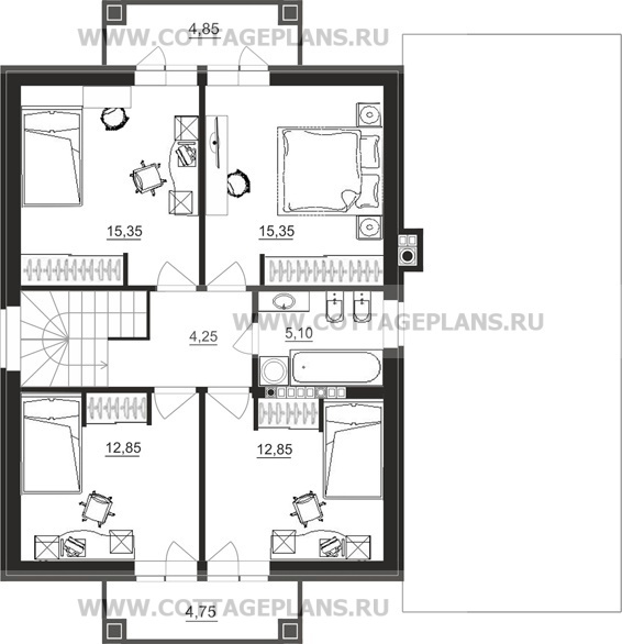 Поэтажные планы проект дома 14-81 общ. площадь 184,20 м2